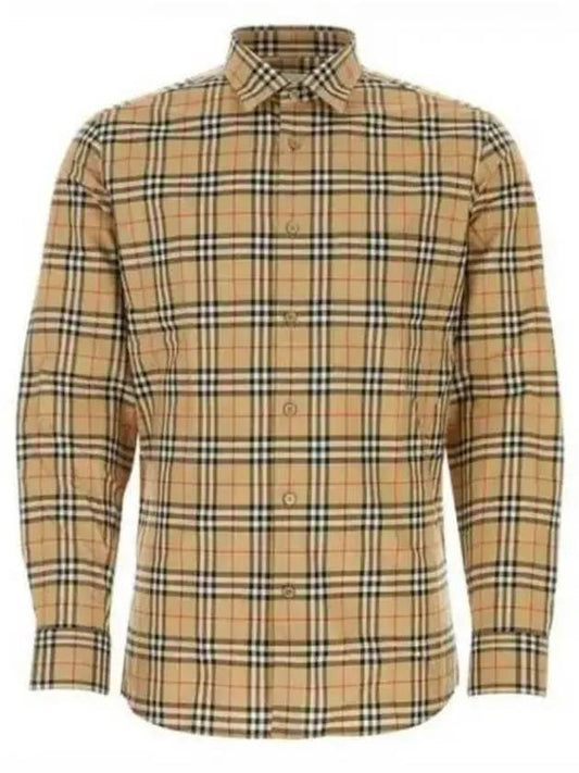 Vintage Check Pattern Long Sleeve Shirt Beige - BURBERRY - BALAAN 2