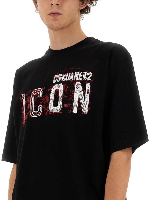 short sleeve t-shirt S79GC0083 S23009900 BLACK - DSQUARED2 - BALAAN 4