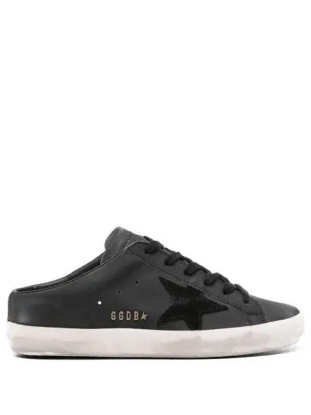 Superstar Sabot Suede Low Top Sneakers Black - GOLDEN GOOSE - BALAAN 2