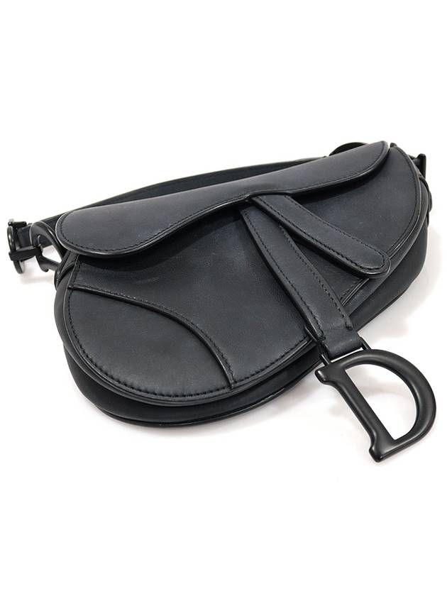 M0447SLLO Black Calfskin Ultra Matte Mini SADDLE Saddlebag Shoulder Bag - DIOR - BALAAN 4