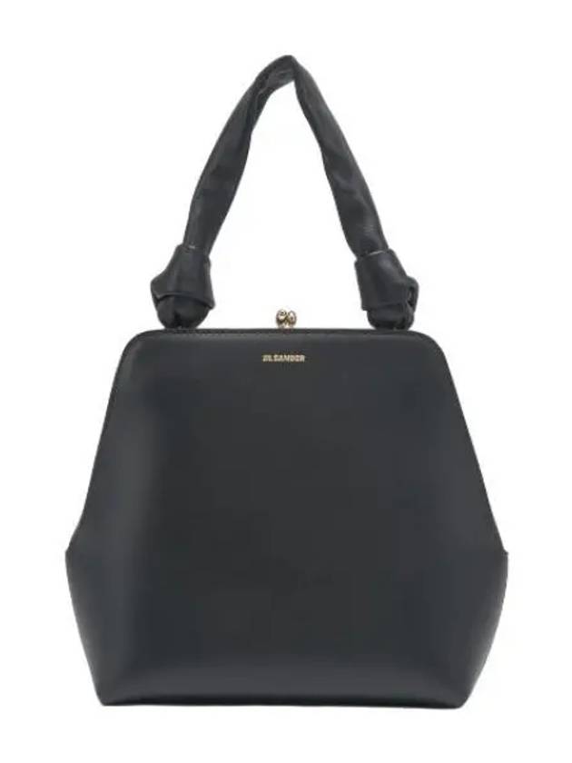Small Goji Square Tote Bag Black Handbag - JIL SANDER - BALAAN 1