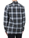 Button-Down Collar Checked Cotton Long-Sleeve Shirt Grey - BURBERRY - BALAAN 5