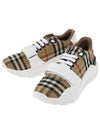 Vintage Check And Leather Sneakers White Archive Beige - BURBERRY - BALAAN 3