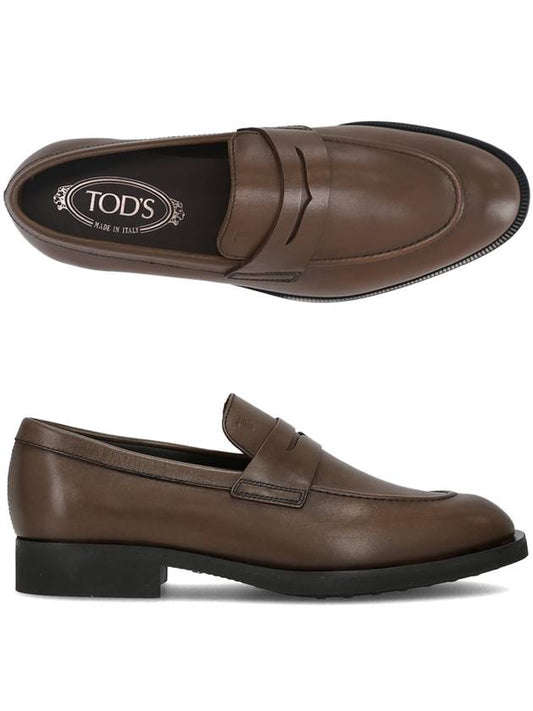Men's Penny Slot Loafers Brown - TOD'S - BALAAN.