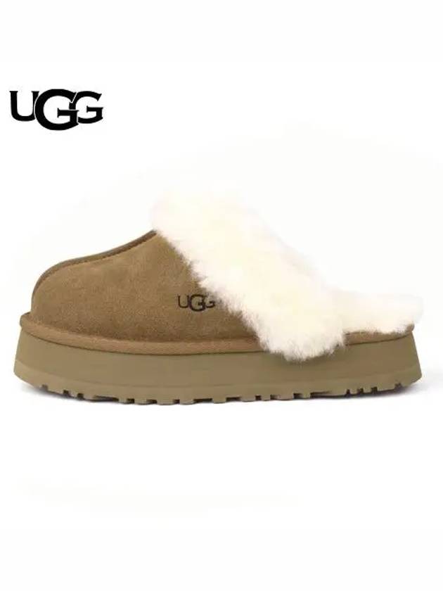 Women's Diskett Fleece Platform Slippers Brown - UGG - BALAAN 2