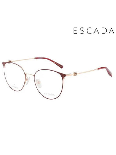 Glasses Frame VES C96F 5207A Round Titanium Men Women - ESCADA - BALAAN 1