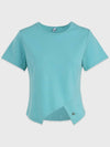 Aquamarine M Slit Point Short Sleeve T Shirt - MICANE - BALAAN 6