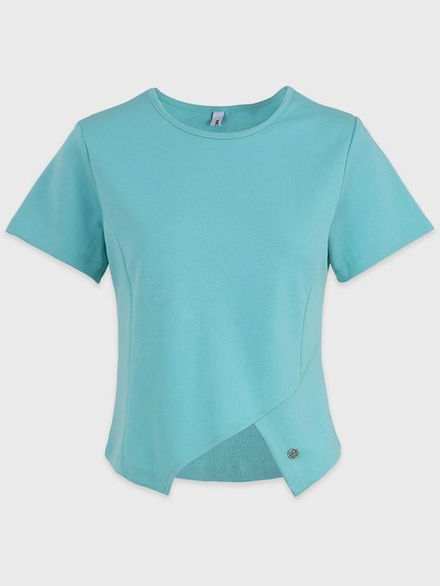 Aquamarine M Slit Point Tee Shirt - MICANE - BALAAN 5