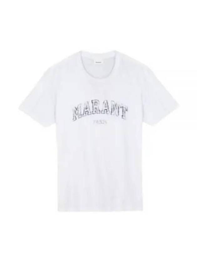 Short Sleeve T Shirt TS0069FA A1N97E 20WH White - ISABEL MARANT - BALAAN 1