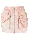 O Myrti Zebra Camo Twill Mini H Line Skirt Pink - DIESEL - BALAAN 6