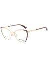 Eyewear Cat Eye Glasses Gold Brown - SALVATORE FERRAGAMO - BALAAN 1