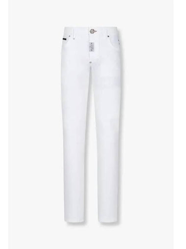 Men s Front Label Straight Jeans White - PHILIPP PLEIN - BALAAN 1