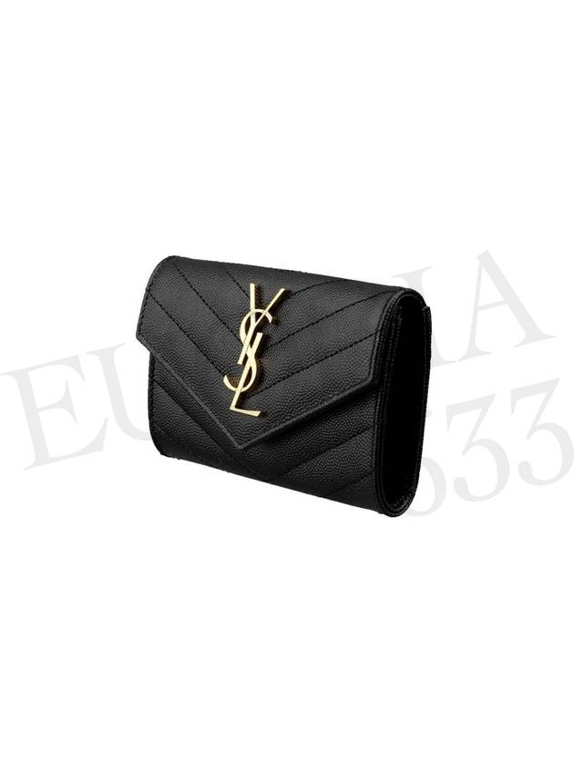 Women s Matelasse Envelope Card Wallet 414404 BOW011 000 - SAINT LAURENT - BALAAN 3