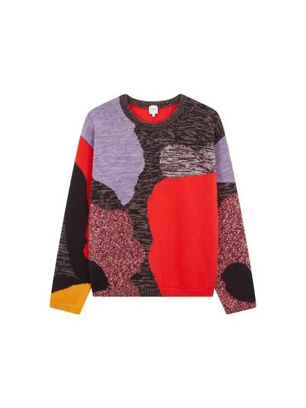 Color Block Wool Bokashi Sweater Red 271307 - PAUL SMITH - BALAAN 1