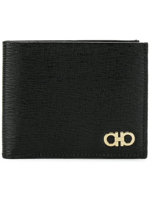 Gancini Half Wallet Black - SALVATORE FERRAGAMO - BALAAN 2