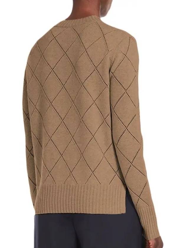 Brunate Wool Cashmere Knit Top Camel - MAX MARA - BALAAN 3