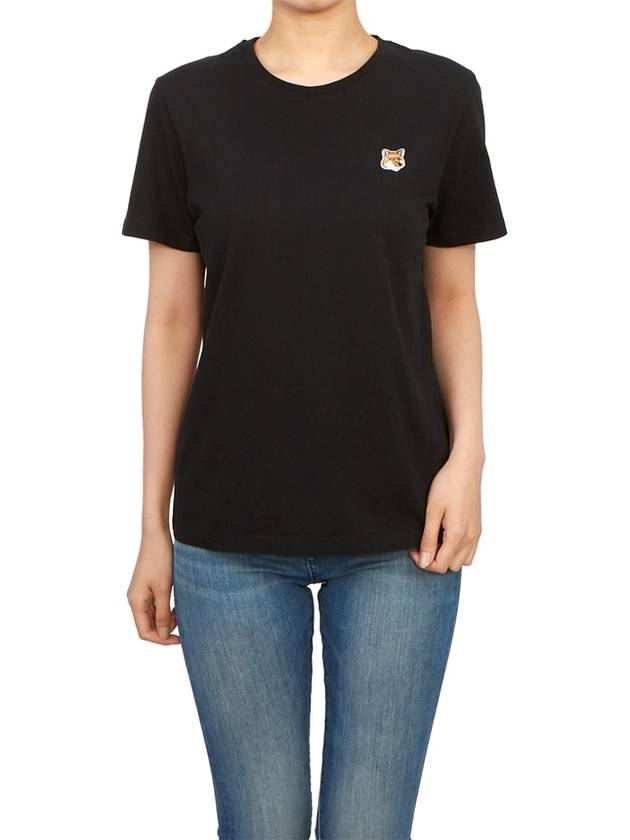 Fox Head Patch Regular Short Sleeve T-Shirt Black - MAISON KITSUNE - BALAAN 7