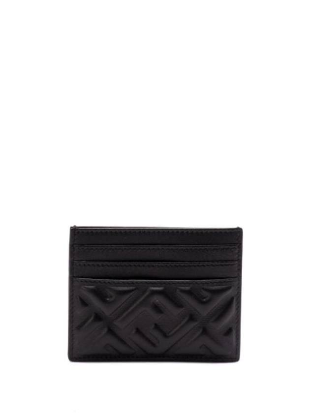 Baguette Embossed FF Logo Card Wallet Black - FENDI - BALAAN 2