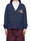 Alex Sphere Intarsia Cardigan Blue - VIVIENNE WESTWOOD - BALAAN 2