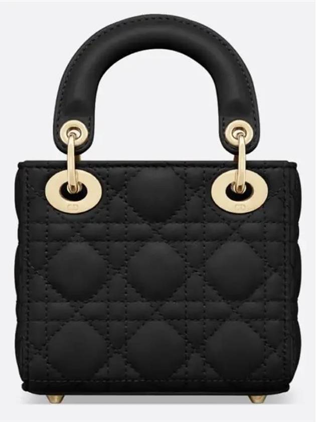 Micro Lady Cannage Lambskin Mini Bag Black - DIOR - BALAAN 6