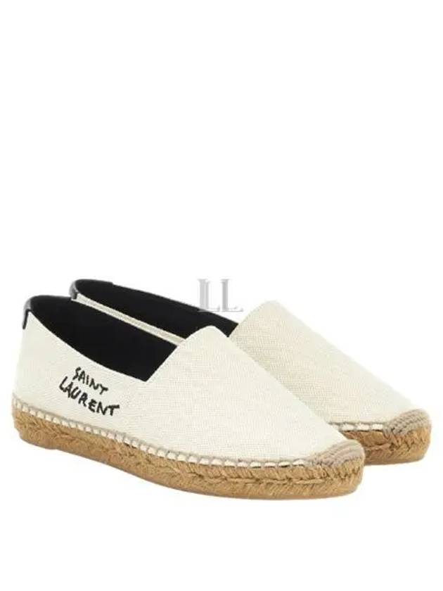 Women's Monogram Canvas Espadrilles Beige - SAINT LAURENT - BALAAN 2