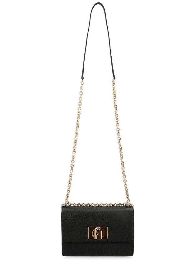 1927 leather gold-plated mini cross bag black - FURLA - BALAAN 6