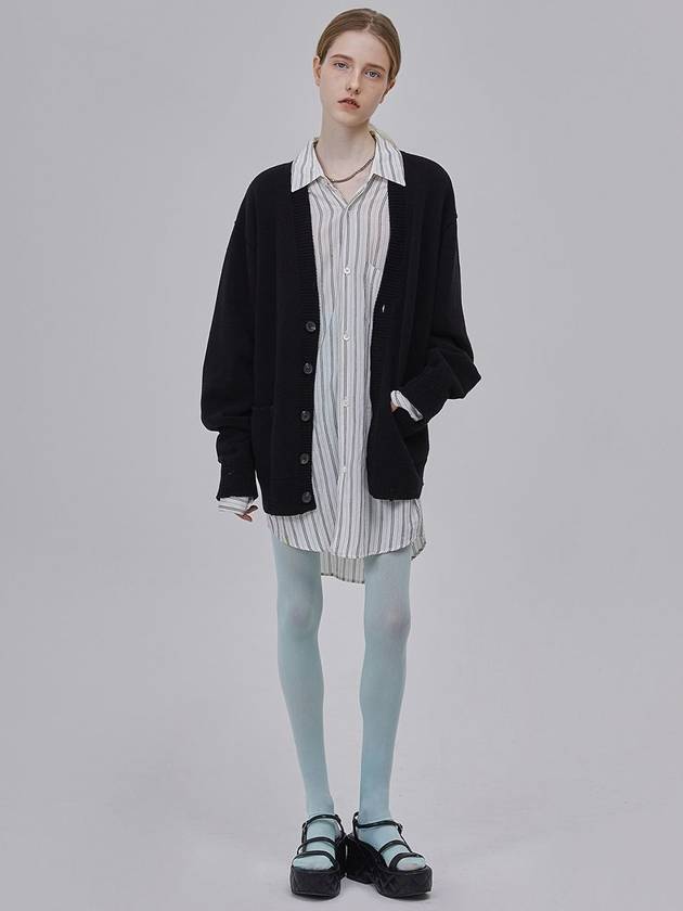 GOU DAMAGED CARDIGAN BLACK - NOICE - BALAAN 1