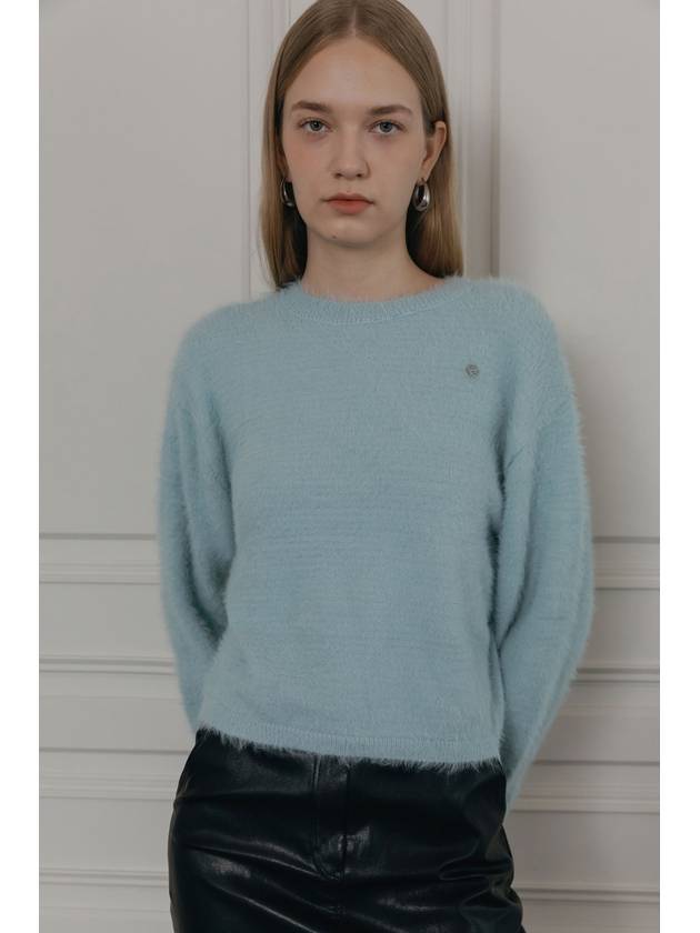 LONG HAIR SOFT SWEATER SKY BLUE - ILROZE - BALAAN 6