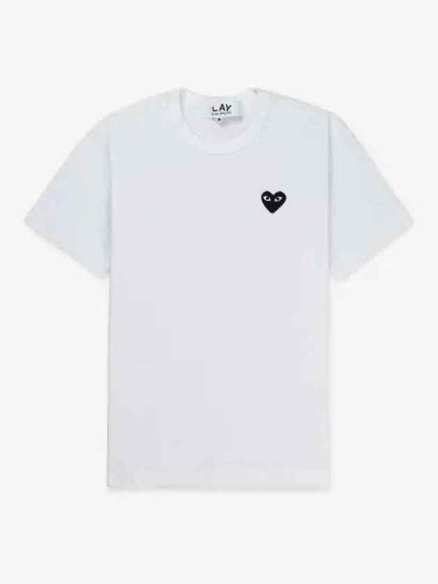 Black Wappen Short Sleeve T-Shirt White - COMME DES GARCONS PLAY - BALAAN 2