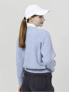 Doyou Know MC Women s Angora Blend Loose Fit Pastel Blue Round Knit DO6242KT21 - DOYOUKNOWMC GOLF WEAR - BALAAN 4