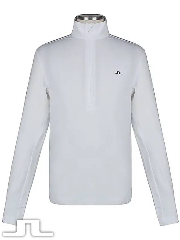 Luke Half Zip Up Mid Long Sleeve T-Shirt White - J.LINDEBERG - BALAAN 3