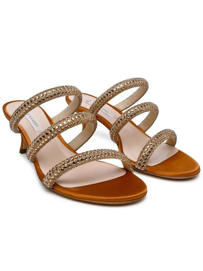 Casadei 'Stratosphere' Honey Satin Sandals - CASADEI - BALAAN 2