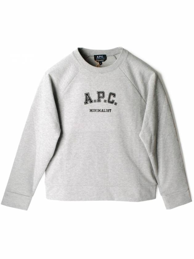 WoMen's Logo Sweatshirt Grey - A.P.C. - BALAAN 1