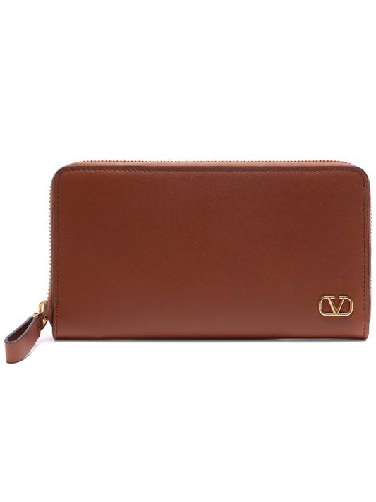 V Logo Long Wallet Brown - VALENTINO - BALAAN 2