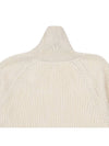 Logo Rib Turtleneck Ivory - AMI - BALAAN 8