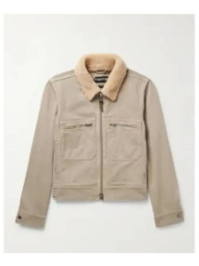 Bedford Code Zip-Up Jacket Beige - TOM FORD - BALAAN 2