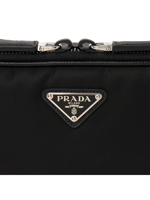 Triangle Logo Re-Nylon Saffiano Cross Bag Black - PRADA - BALAAN 9