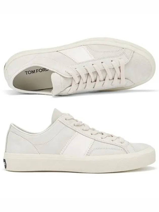 Suede Cambridge Sneakers Marble Cream - TOM FORD - BALAAN 2