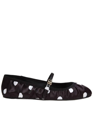 Dolce & Gabbana Ballet Flats In Polka Dot Print Satin - DOLCE&GABBANA - BALAAN 1