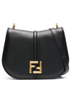 C'Mon Medium Leather Shoulder Bag Black - FENDI - BALAAN 2