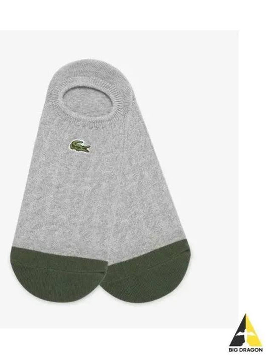 Men s Cable Fake Socks Melange Gray - LACOSTE - BALAAN 1