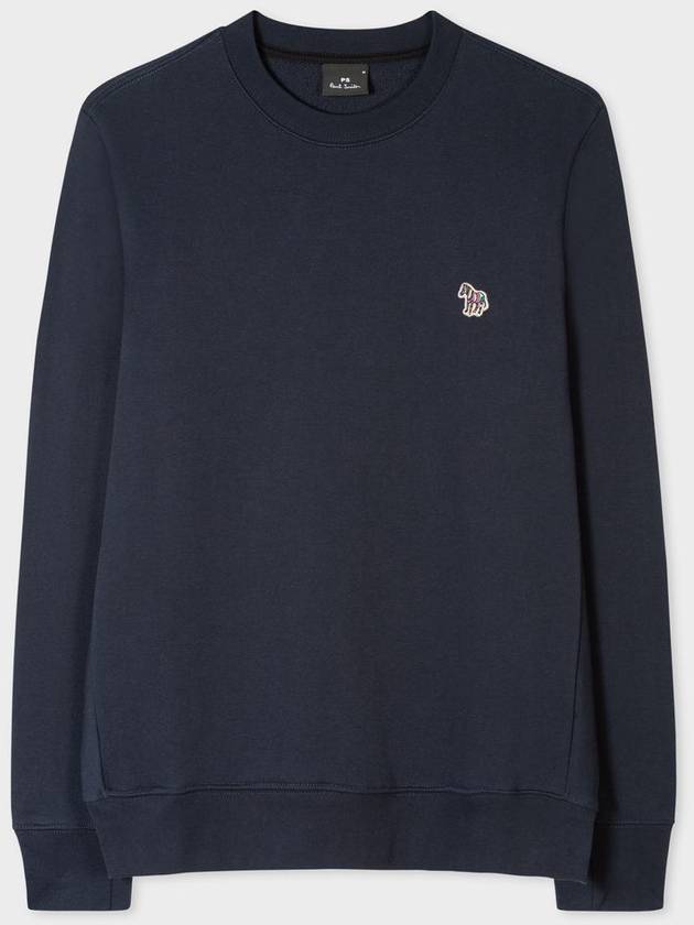 Zebra Patch Organic Cotton Sweatshirt Navy - PAUL SMITH - BALAAN 2