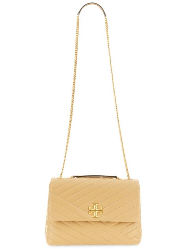 Kira Chevron Convertible Shoulder Bag Beige - TORY BURCH - BALAAN 4