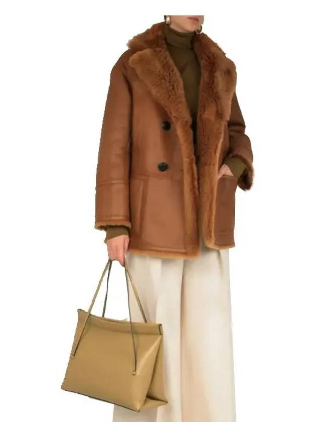 Slater Reversible Shearling Coat Brown - LORO PIANA - BALAAN 7