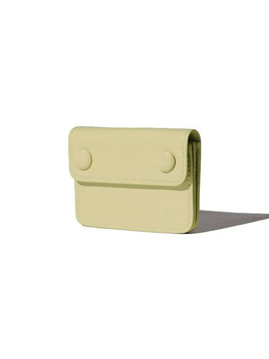 Dot 3-stage accordion coin card wallet Pale Lemon - LE MASQUE - BALAAN 1