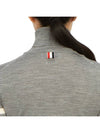 Fine Merino 4 Bar Relaxed Short Sleeve Turtleneck Grey - THOM BROWNE - BALAAN 8