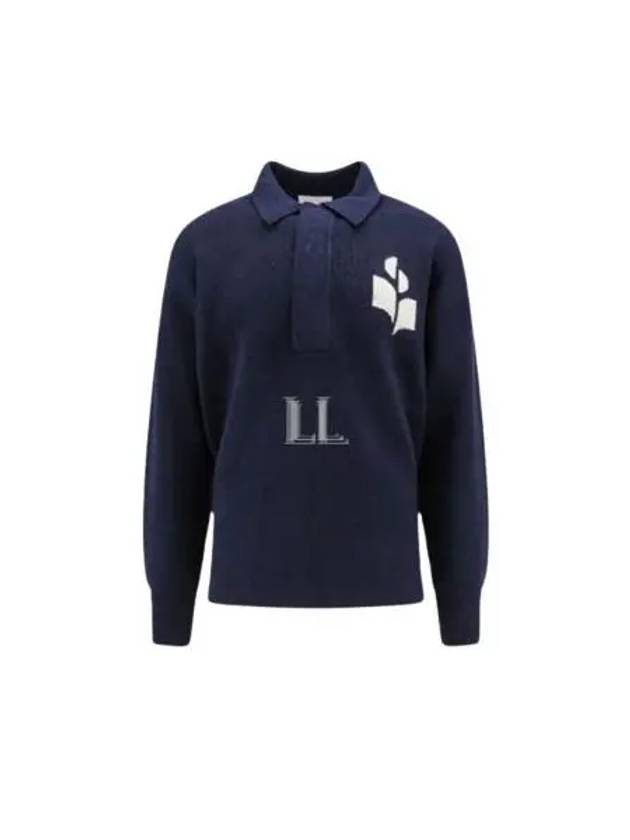 William Logo Polo Shirt Midnight - ISABEL MARANT - BALAAN 2