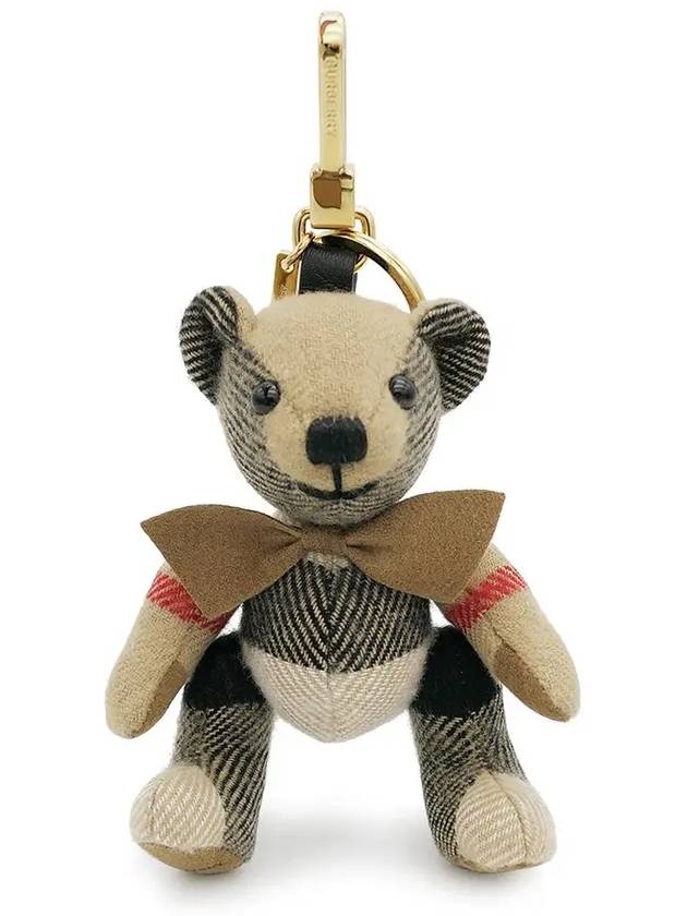 Checked Bear Keychain Beige - BURBERRY - BALAAN 2