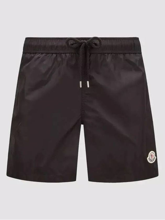 Men's Logo Patch Three Stripes Lining Swim Shorts Black - MONCLER - BALAAN 2