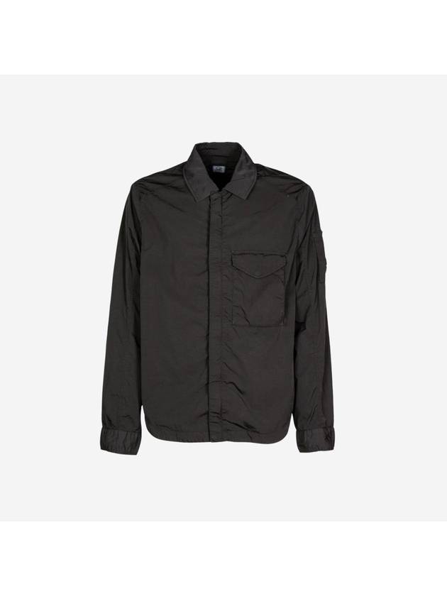 Men's Chrome R Over Shirt Zip Up Jacket Black - CP COMPANY - BALAAN 2